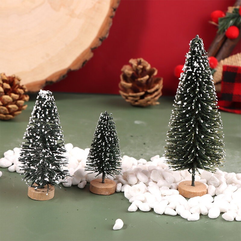 Mini árbol de Navidad en miniatura para casa de muñecas, decoración de Micro paisaje, juguete, accesorios para casa de muñecas, 1:12