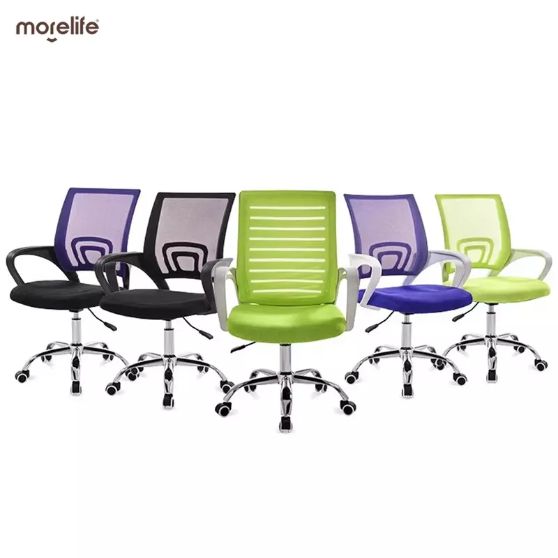 Kursi kantor dapat disesuaikan tengah belakang Mesh putar kursi kantor sandaran tangan tersedia hitam/abu-abu tua