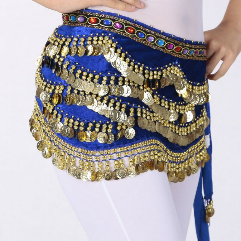 Belly dance set tassel waist chain coin Indian dance strapless hip skirt stage bar performance costumes for women