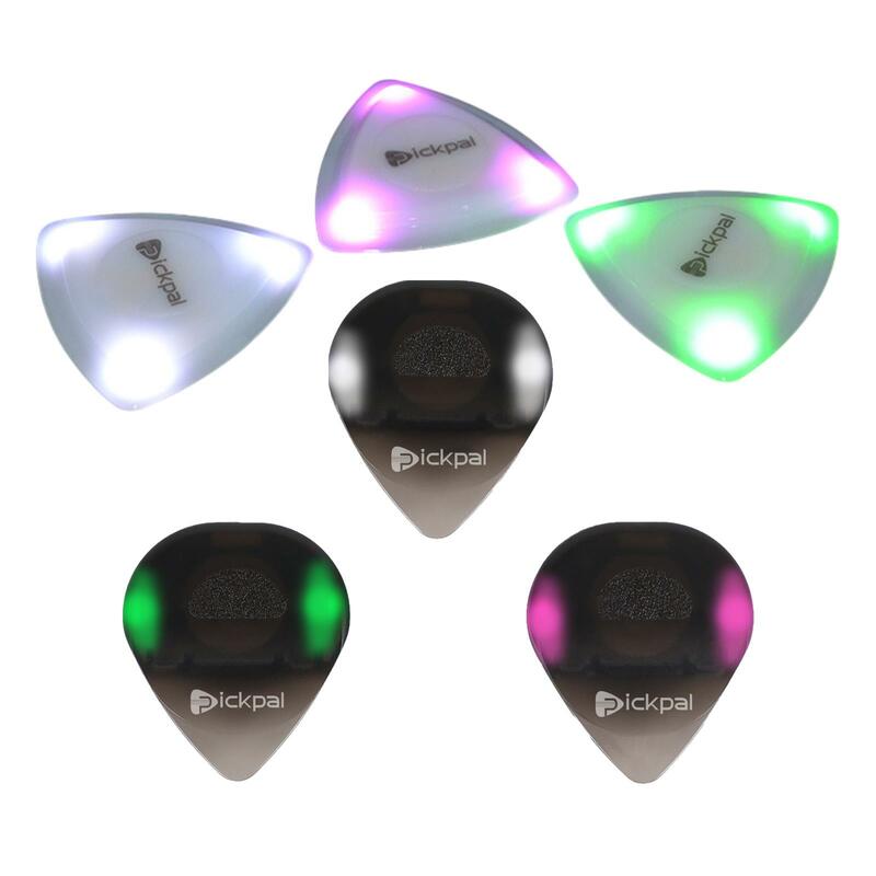 6 Pieces Light up Guitar Picks Easy to Disassemble Acoustic Guitar Picks Compact Light up Picks for Guitar for Gift Performance