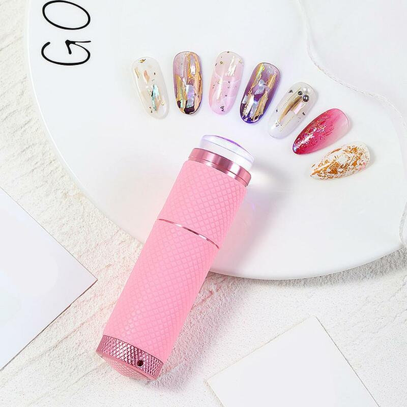 Mini Handheld Nail Art UV Press Light UV Lamp With Jelly Silicone Stamper Head Nail Art Stamp Polish Print Quick Dry Lamp