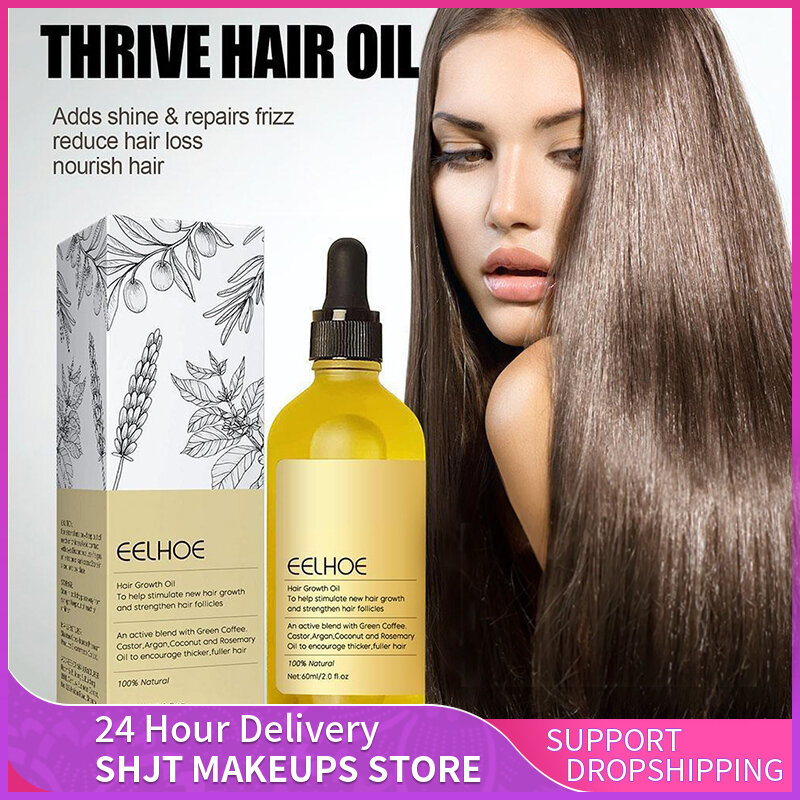 Óleo essencial de alecrim para reparação capilar, óleo de lavanda para perda de cabelo, cuidado do cabelo liso, 60ml