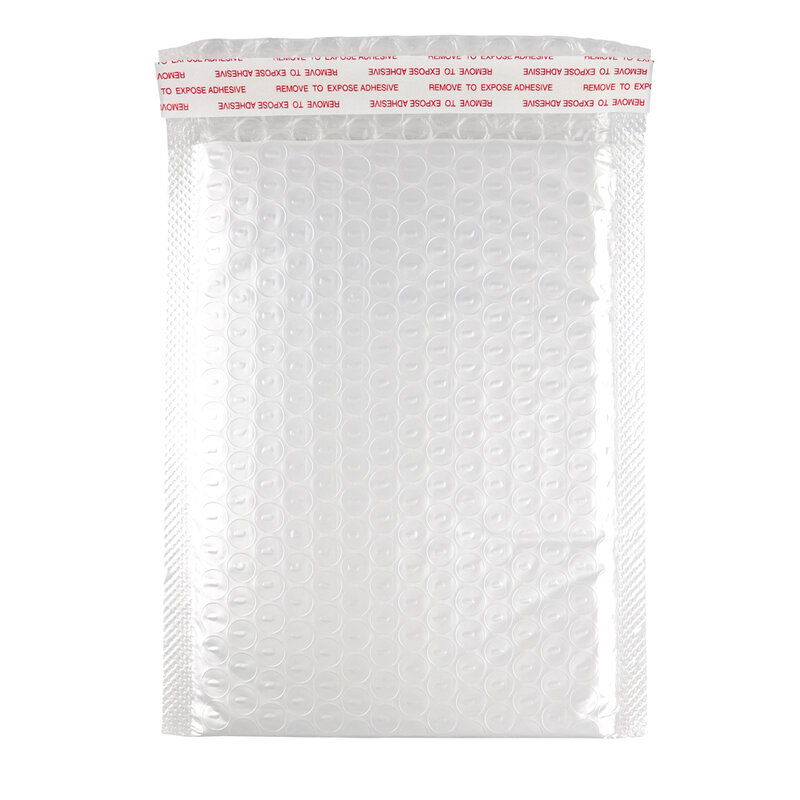 Bolsa de correo de espuma blanca, sobre de burbujas, envío a la Oficina, autosellado, 13x15, 15x20, 26x36, 27x37 CM, 50 piezas