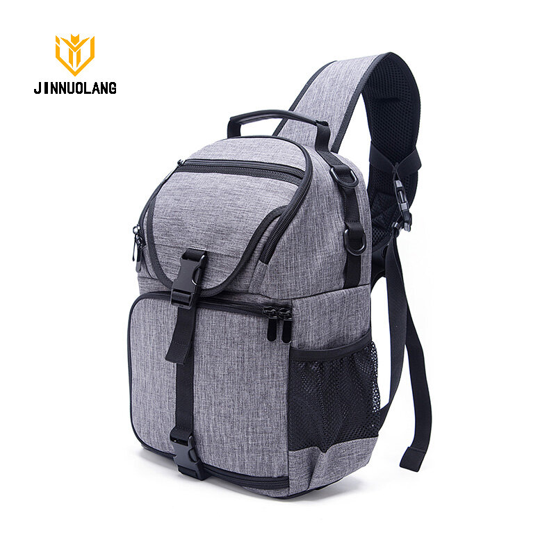 Jinnuolang-Sac à bandoulière multifonctionnel professionnel, sac de photographie d'extérieur, sac SLR étanche et absorbant les chocs, 15.6 po