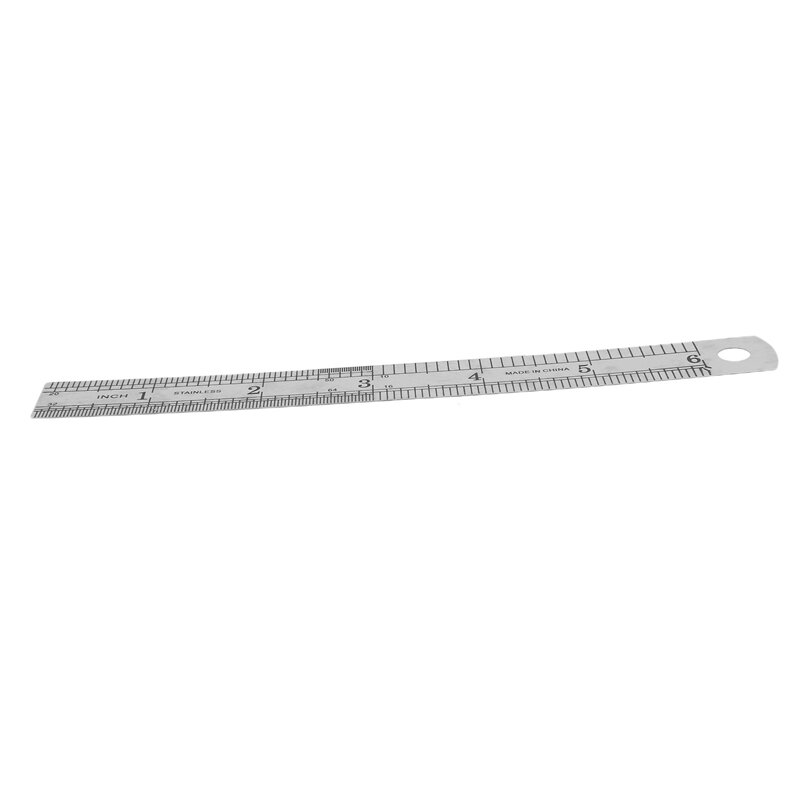 15cm 6 Inch Stainless Metal Ruler Measuring Tool