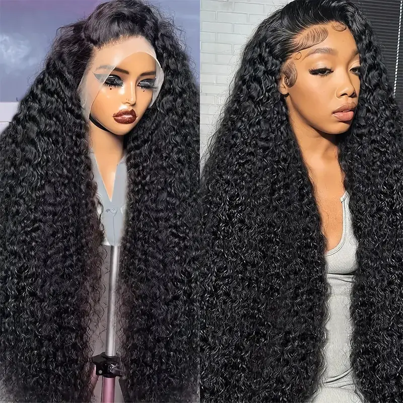 Wig 100% rambut manusia keriting tanpa lem 13x6 wig frontal renda gelombang dalam gelombang air bob wig murah dijual cuci gudang untuk pilihan wanita