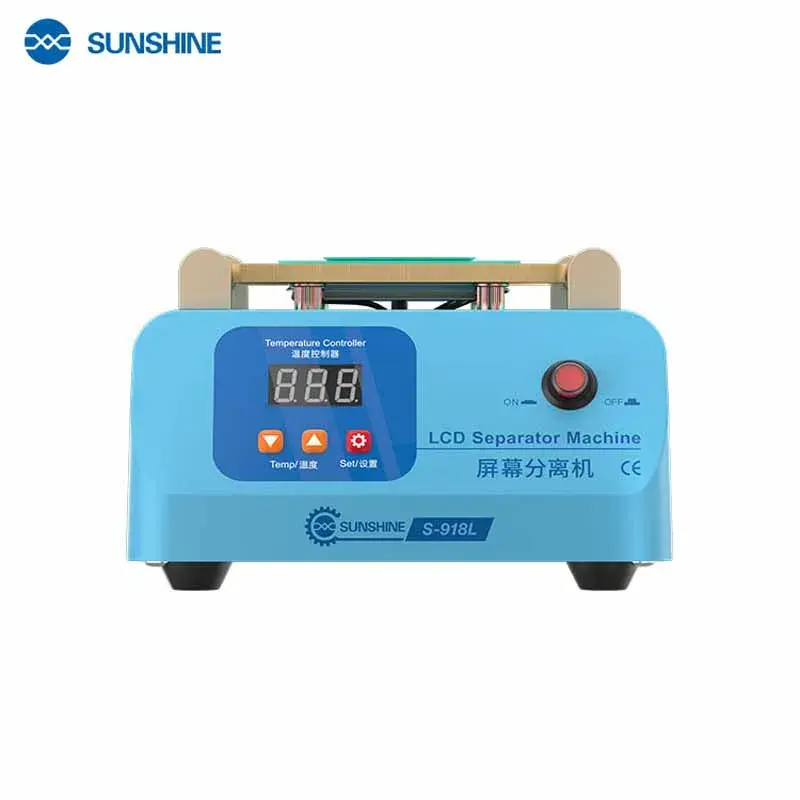SUNSHINE-LCD Máquina separadora de tela, temperatura ajustada, 50 a 130 ° C, tela sensível ao toque, reparo, telefone, SS-918L