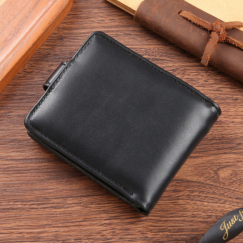 Uchwyt na wizytówki męskie PU skórzane portfele portfel z krótkim etui na dowód dla mężczyzny luksusowa torebka na monety kopertówka