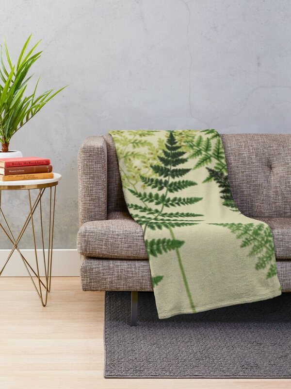 Os samambaias botânicos lançam cobertores cobertor sofás do presente personalizado da decoração