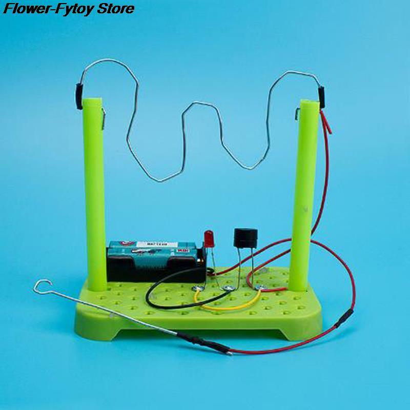 DIY Física Experiências Científicas Circuito Kit, ABS Componentes eletrônicos, Crianças Brinquedos Manuais Educativos, cor aleatória