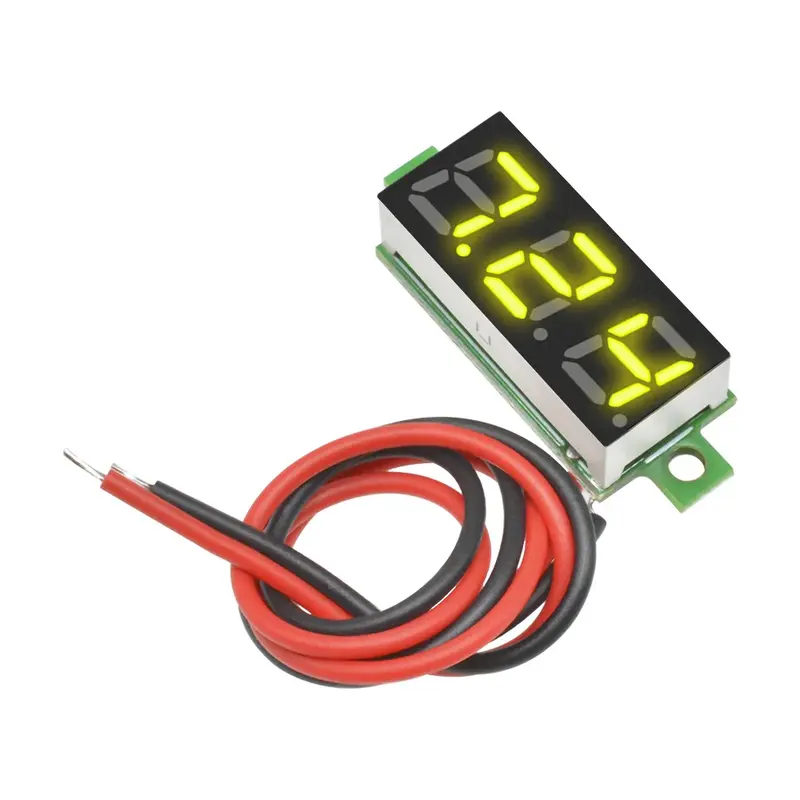 電圧計0.28-30V DCデジタル電圧計,自動車および携帯電話用電圧テスター,赤,緑,青,黄,2.5インチ