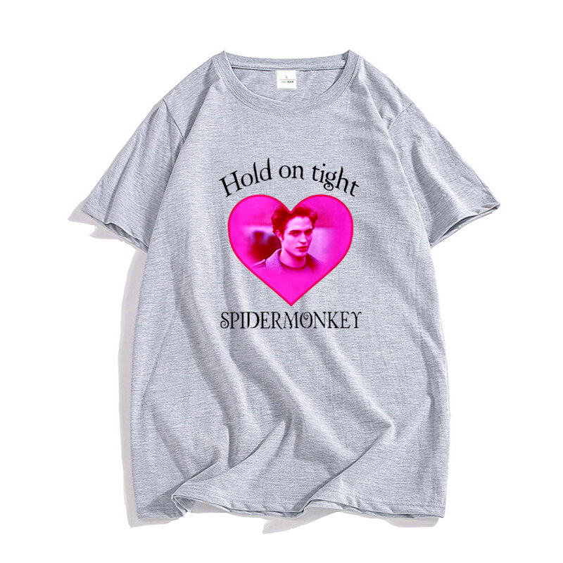 Edward Cullen t-shirt Cotton Man Hold on Tight Twilight Saga Robert Pattinson Casual Tshirt Summer Vintage abbigliamento da uomo