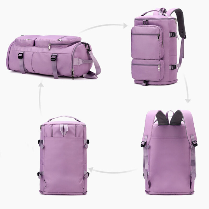Damska torba podróżna o dużej pojemności na co dzień weekendowy plecak podróżny damski sportowy do jogi torby bagażowe wielofunkcyjny Crossbody