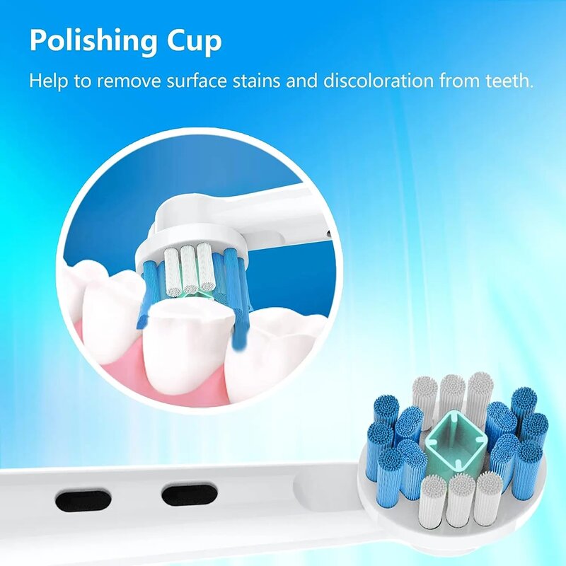 20 Brush Heads Replacement Refills Compatible for Oral B Braun Precision,Floss,Cross,3D Clean 7000/Pro 1000/9600/ 5000/3000/8000