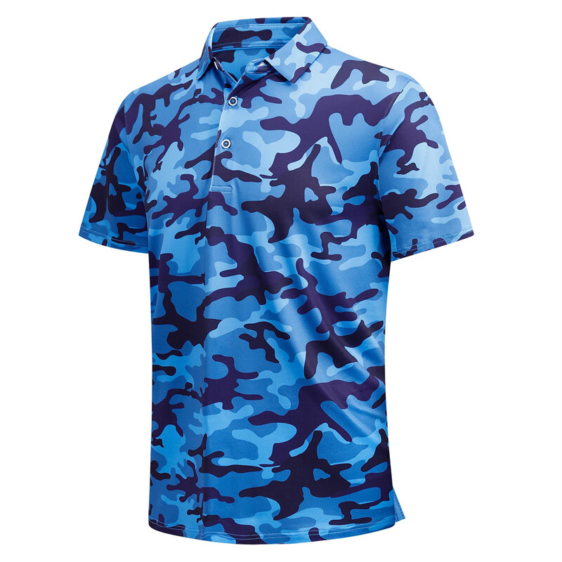 Polo 3D animal estampado masculino, camiseta de manga curta, roupa de golfe, designer de rua, moda de alta qualidade, Havaí