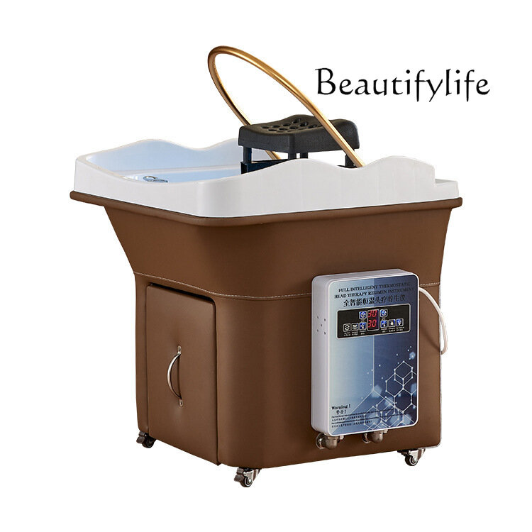 Beauty Salon Special Head Therapy Shampoo Chair Movable Head Massager with Fumigation Water Circulation Shampoo Machine