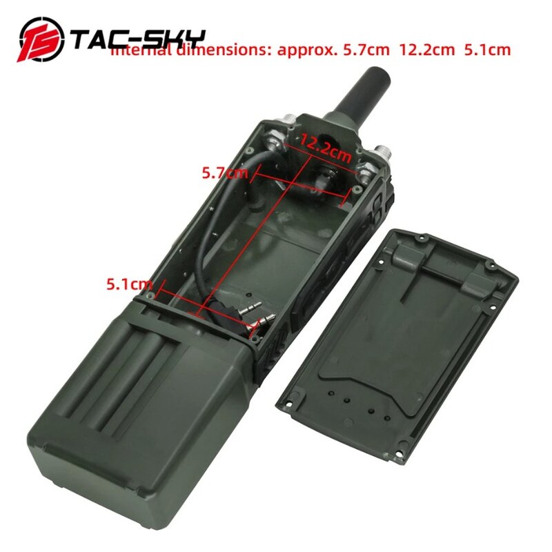 TS TAC-SKY Tactical PRC-163 Harris Military Radio Dummy Virtual Box PRC 163 Non-Functional Walkie Talkie Model for Baofeng UV5R