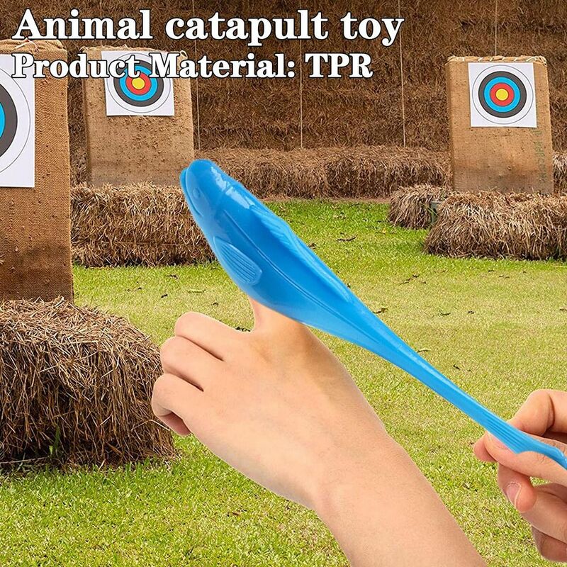 10PCS Soft Rubbers Novelty Toy Fun TPR Kids Toys Stretchy Toy Sticky Flying Rubber Animal Toys
