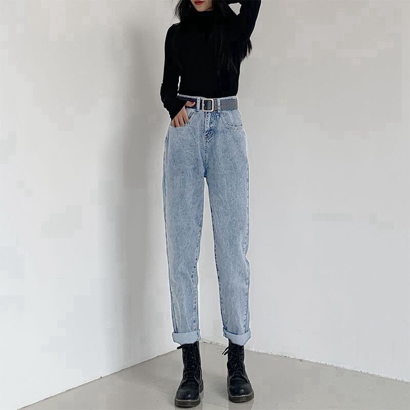 ILARES-Jean Baggy Taille Haute pour Femme, Pantalon Streetwear, Vêtements Vintage, Mode Coréenne, Y2k