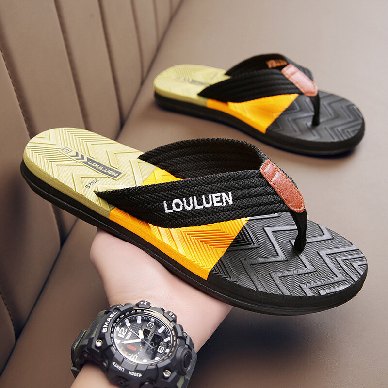 Summer Fashion Flip Flop Men High Quality Non-Slip Outdoor Beach Flip Flops Men's Flat Casual Slippers Sandals
