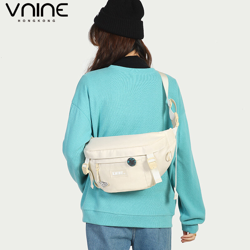 VNINE 남녀 청소년 패션 크로스바디 백, 초경량 통근 대용량 보관 가방, 다목적 캐주얼