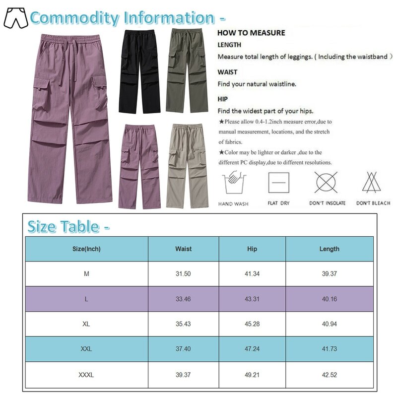 Streetwear 2024 nowe spodnie Cargo Casual Men elastyczny sznurek do ściągania talii szerokie nogawki kilka kieszeni spodnie luźna, workowata dla kobiet