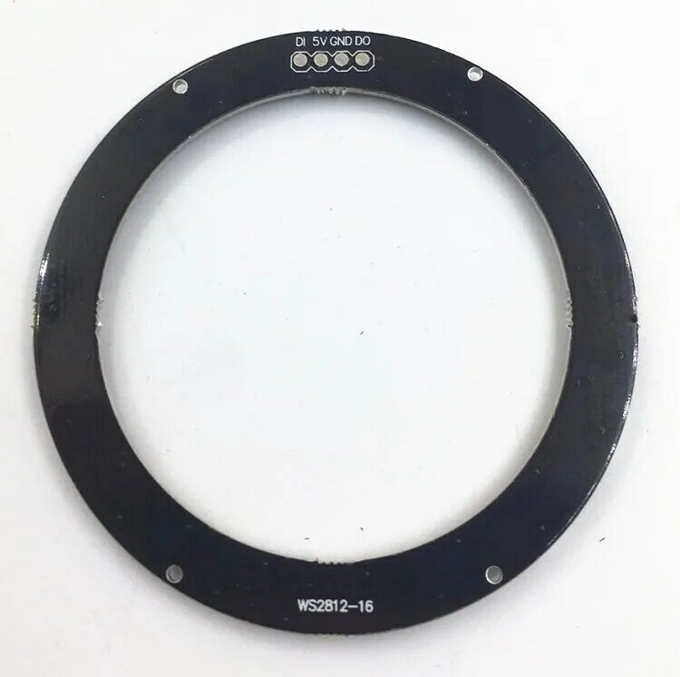 Placa de desenvolvimento de anel RGB colorido inteligente LED, grande, 16 bits, WS2812, 5050