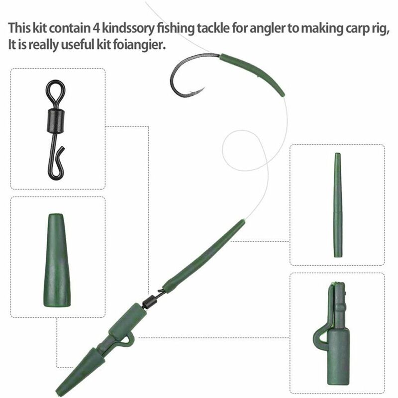 Rigs attrezzi da pesca Carp Rigs Tail connettore in gomma accessori per la pesca alla carpa connettore girevole attrezzatura da pesca clip per piombo da pesca