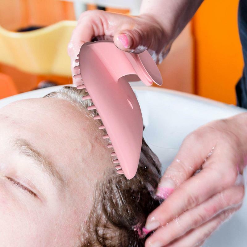 Pemijat kulit kepala rambut sikat sampo lembut portabel pemijat kulit kepala silikon alat pengelupas kulit kepala rambut pemijat kepala non-iritasi