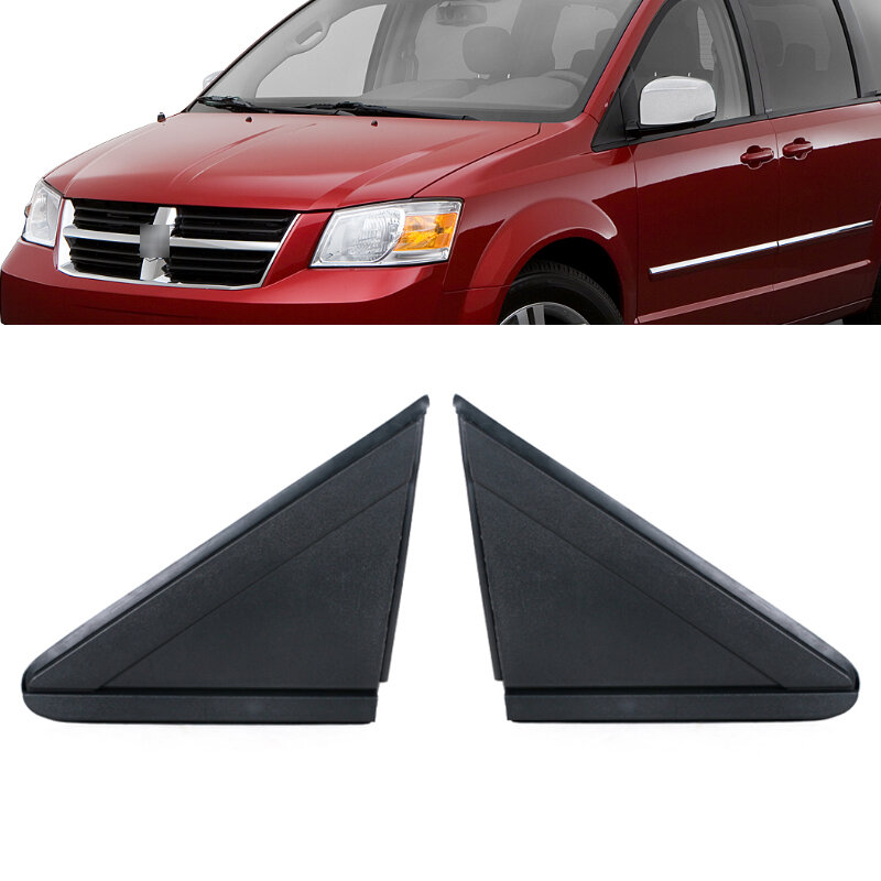 Porta espelho triângulo placa tampa, bandeira para Chrysler Town and Country Dodge Grand Caravan, 2008-2019, 1AN69RXFAB, 1AN68RXFAB