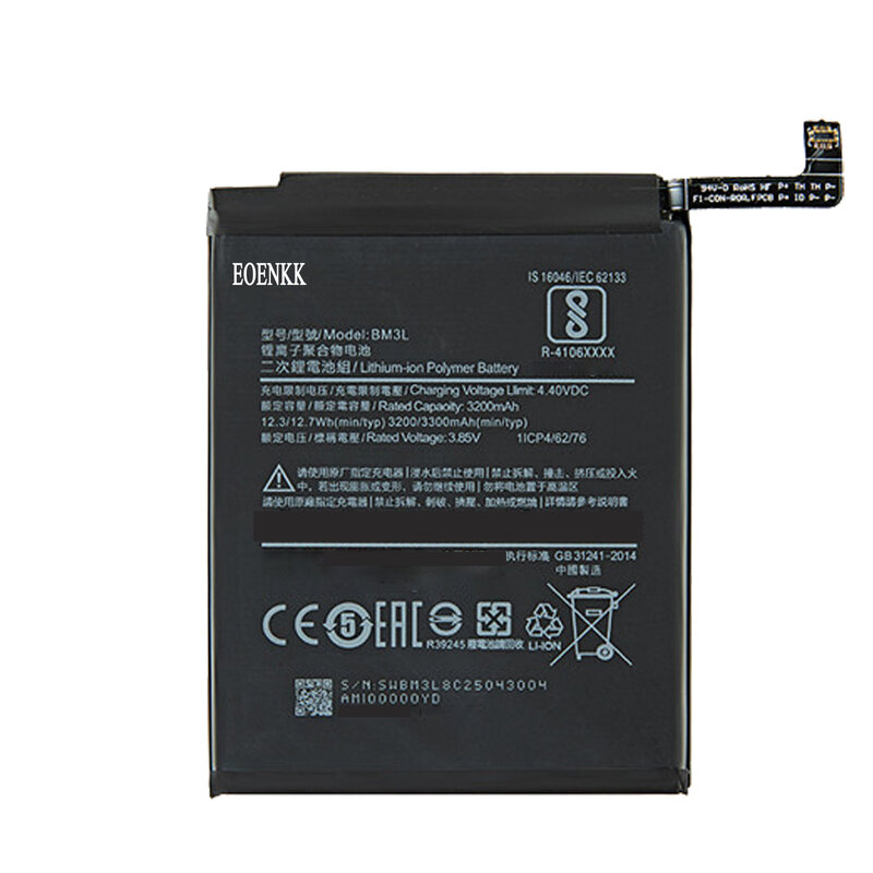 Bateria de Substituição de Alta Capacidade para Xiaomi 9, 100% Genuine Bateria Do Telefone, Mi9, M9, MI 9, BM3L, 3300mAh com Ferramenta