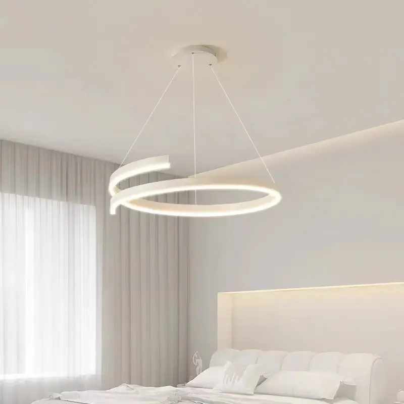 Lampada a sospensione a spirale per soggiorno camera da letto cucina corridoio lampadario moderno semplice lampada a sospensione a LED decorazioni per la casa illuminazione per interni