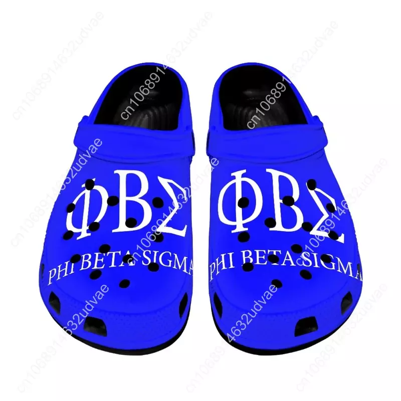 Fashion Blue Phi Beta Sigma Slides Slippers Sorority Gift Summer Casual Fashion Sandals Women Non-Slip Beach Hotel Walking Shoes