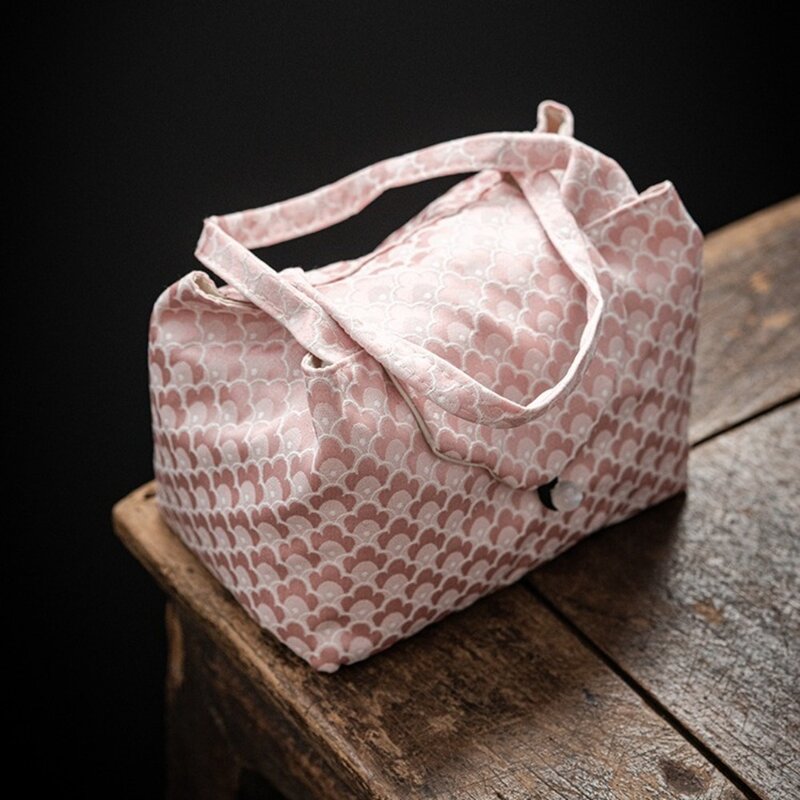 Bolso de tela de estilo chino, bolsa de almacenamiento con estampado de moda, bolso de mano