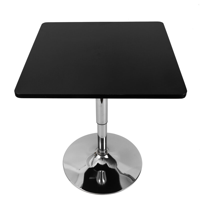 Square BarBistro Party Table Rotating Table with Stainless Steel Base Stainless Steel Frame Laptop Table Offi