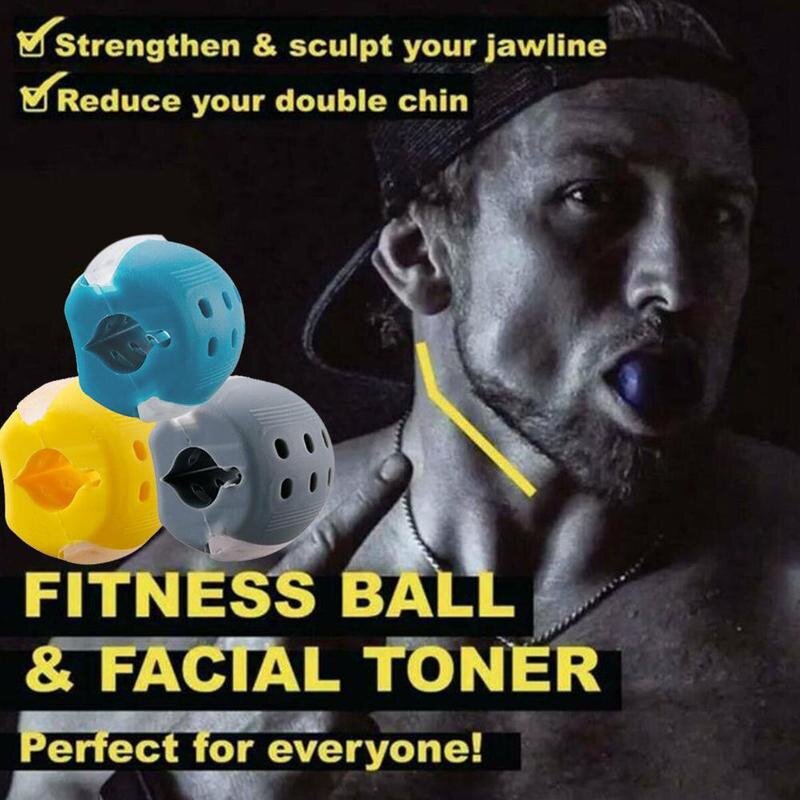 1 pz mascella Trainer lifting artefatto muscolo facciale dispositivo di masticazione esercizio viso e collo palla forza allenatore espansore attrezzature
