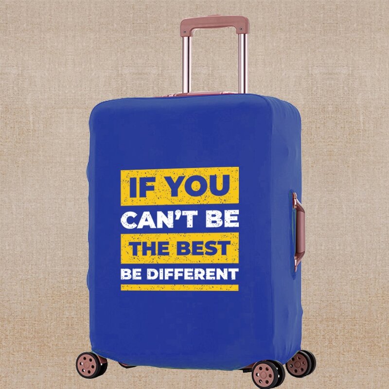 Funda de equipaje de viaje elástica con estampado de frases, accesorios esenciales de viaje, funda protectora de maleta con carrito, 18-32 pulgadas