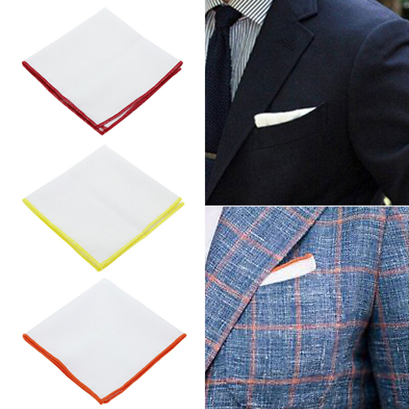 Moda de luxo masculino bolso quadrado lenço festa casamento peito simples toalha quadrado hanky terno acessórios para o sexo masculino