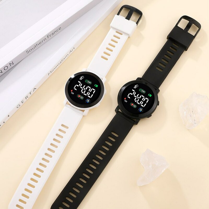 Zegarki dla par cyfrowy zegarek LED dla mężczyzn damski wojskowy wojskowy silikonowy zegarek zegarowy esrelojes LEDDisplay
