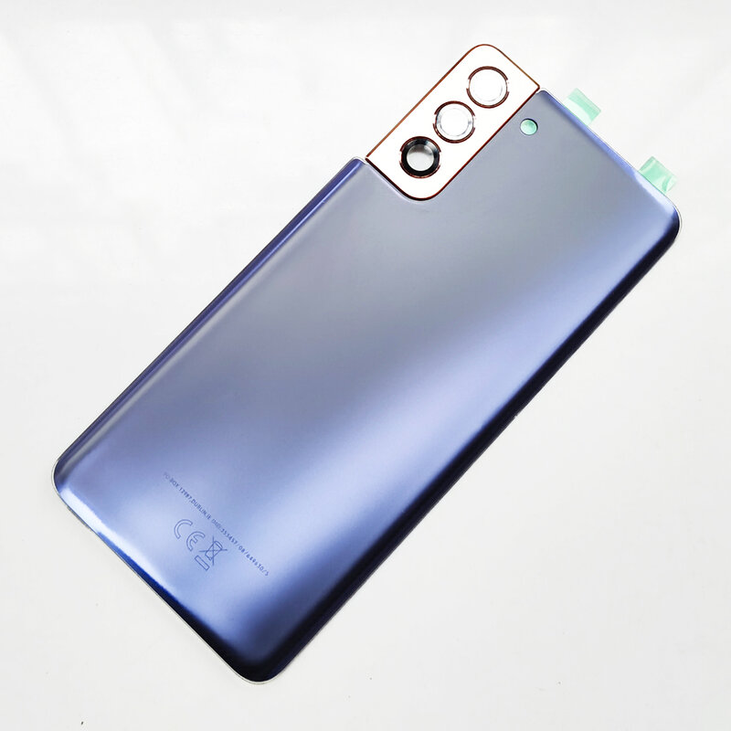 Cubierta trasera de vidrio para Samsung Galaxy S21 + 5G, carcasa de batería de repuesto para puerta trasera, cubierta trasera con lente de cámara, S21 Plus 5G