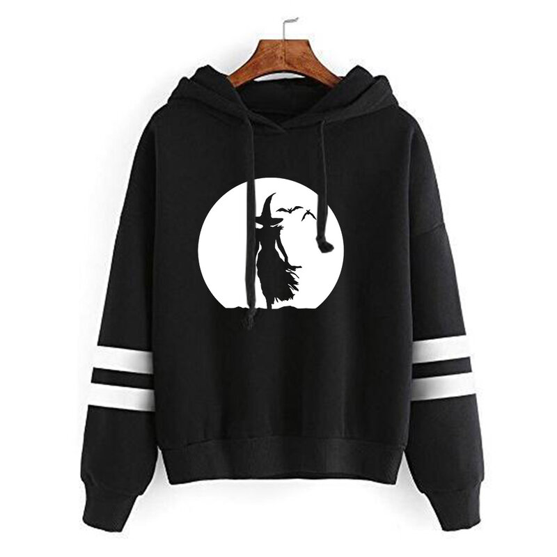 Lua bruxa sweatshirts halloween hoodies bruxa roupas para mulher museu da bruxa hoodies lua gothic moletom