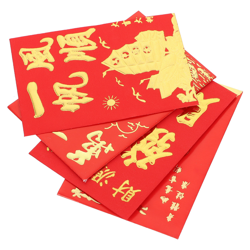 160ชิ้นตรุษจีนบาสเก็ตบอลฤดูใบไม้ผลิ Hongbao กระเป๋าเงินกระดาษแพ็คเก็ตสีแดงเทศกาลฤดูใบไม้ผลิกระเป๋าเงินมังกร