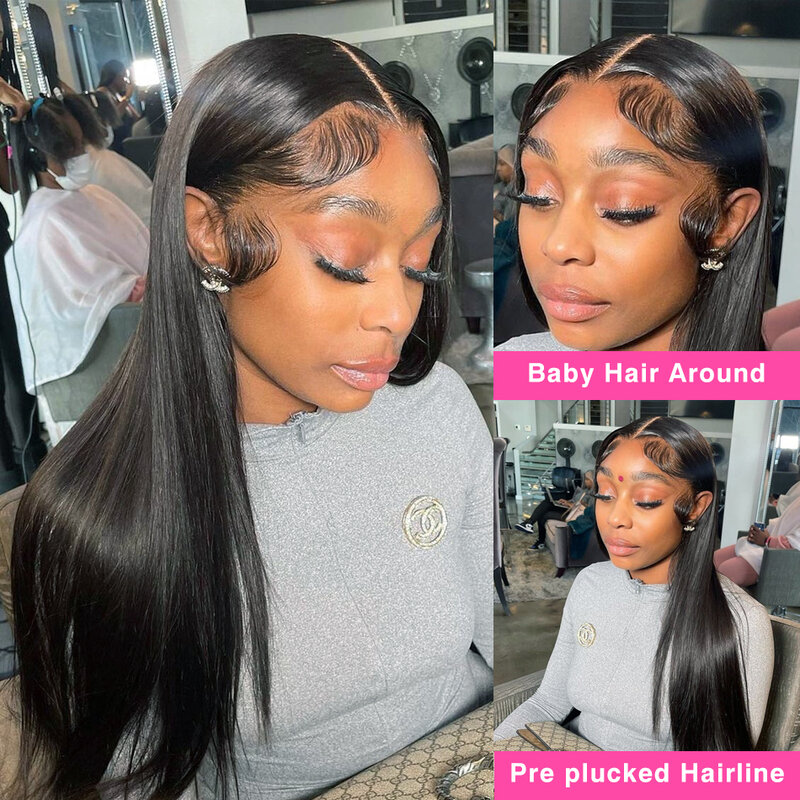 13x6 Hd Lace Frontal Wig 13x4 Straight Lace Front Wigs Pre plucked Bone Straight Lace Wigs For Women Human Hair Brazilian Wigs