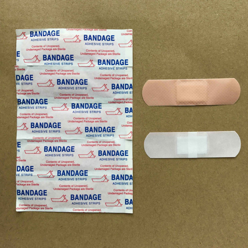 Respirável Ferida Vestir Band Aid Emplastros, Patches De Pele, Primeiros Socorros Tiras, Adesivo Woundplast Bandagens, 72*19mm, 50Pcs por Conjunto