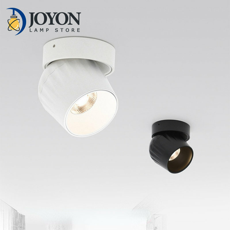 Светодиодный светильник с поверхностным креплением, светодиодный светильник, вращающийся на 360 градусов, 10 Вт, теплый белый свет, освещение для потолка 85-265 в