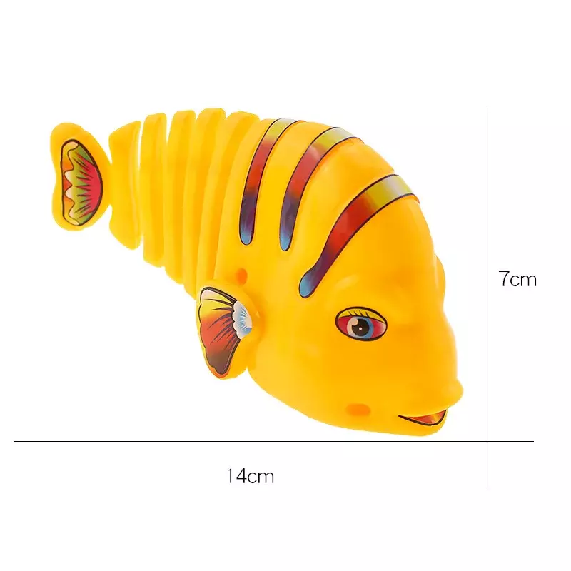 Colore casuale del regalo del giocattolo dei bambini del pesce dell'oscillazione del Robot di Windup di plastica 3PCS