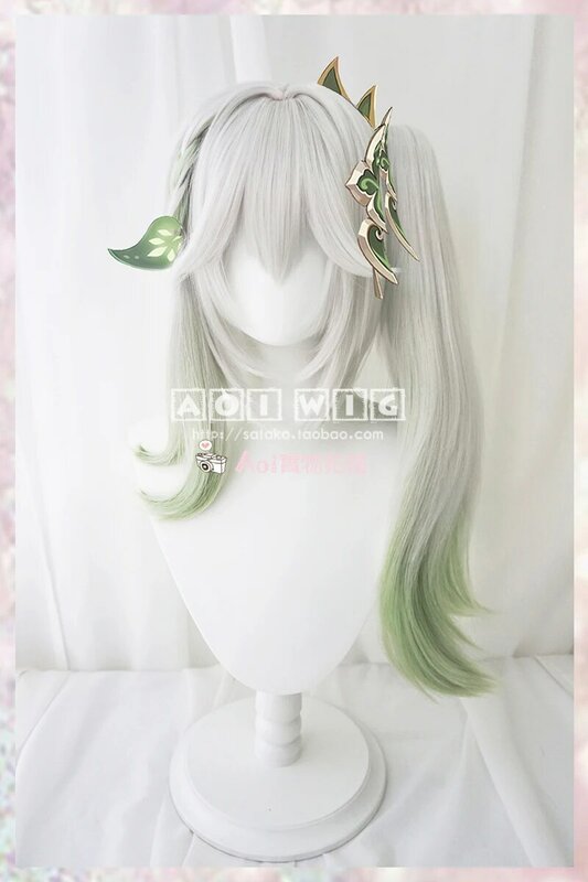 AOI simulation scalp original god Sumeru Naxi da gradient single ponytail cosplay wig