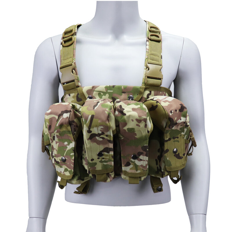 AK Chest Rig Molle Tactical Vest equipaggiamento militare dell'esercito AK 47 Magazine Pouch Outdoor Airsoft Paintball gilet da caccia