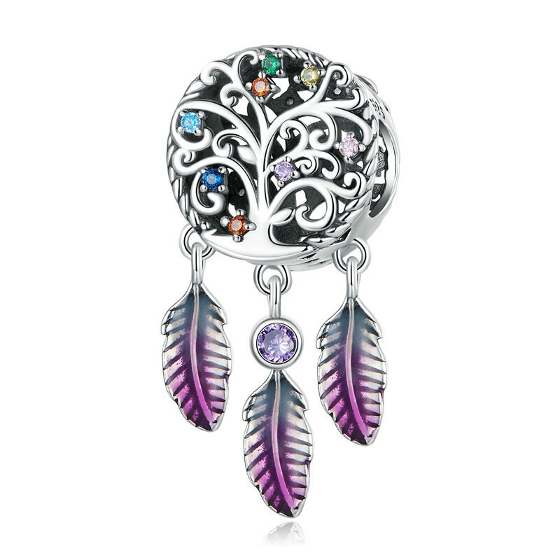 The new exquisite Dreamcatcher drawing board cherry lemon pendant is suitable for the original Pandora lady jewelry gift