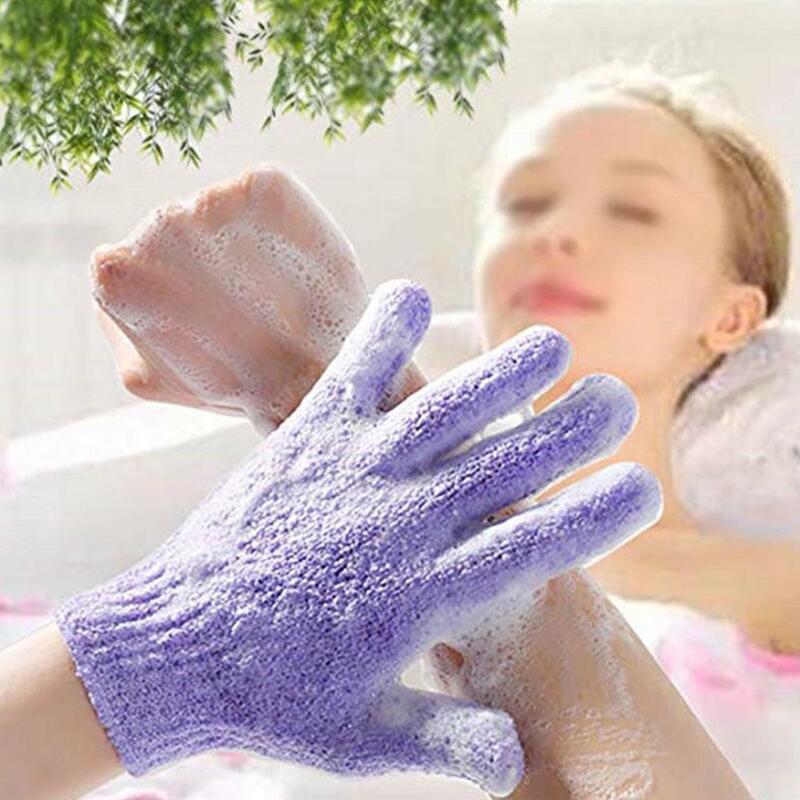 ถุงมือถุงมือขัดตัวร่างกายสำหรับอาบน้ำถุงมือถูผ้าเช็ดตัวฟองน้ำนวดตัวผ้าเช็ดตัวเช็ดตัว